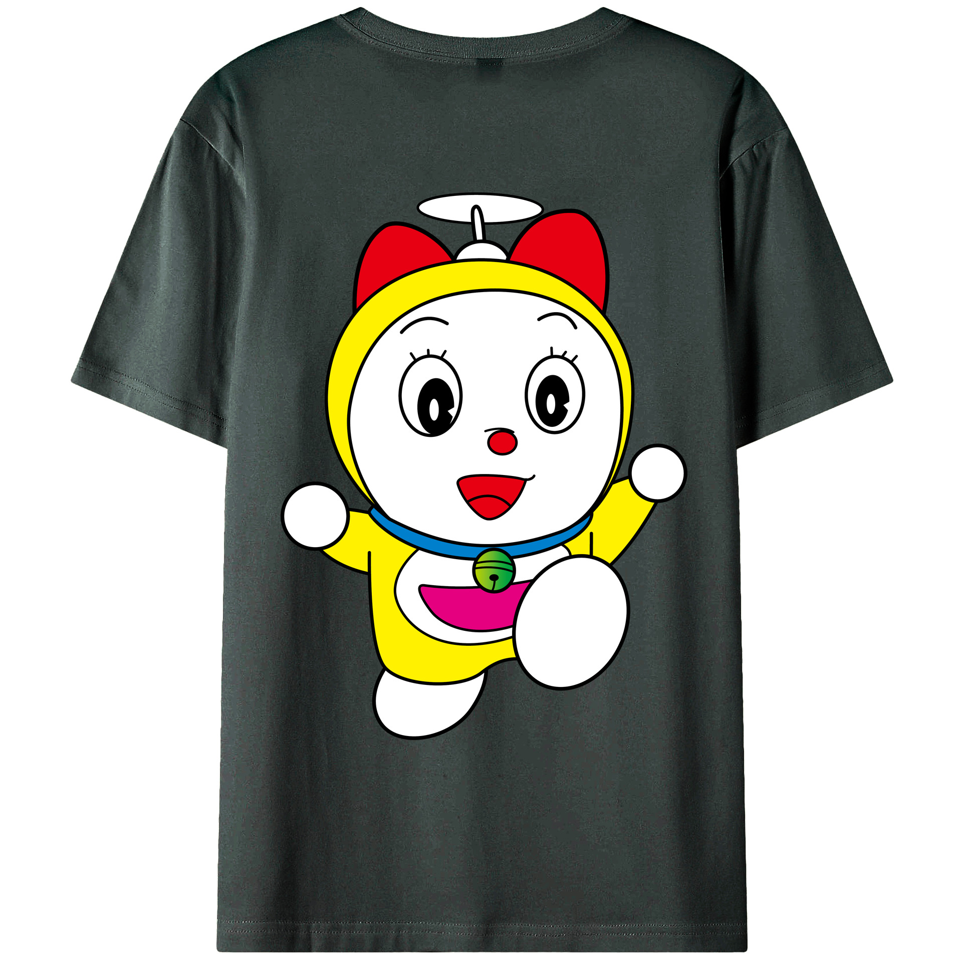 （画像用） ドラえもん ドラミ Doraemon Dorami 綿100％ メンズ半袖Tシャツ（バックプリント） 通気性